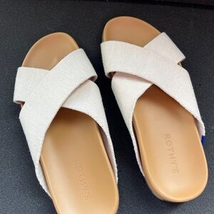 Rothy's weekender Sandals in Oat - Sz 7.5